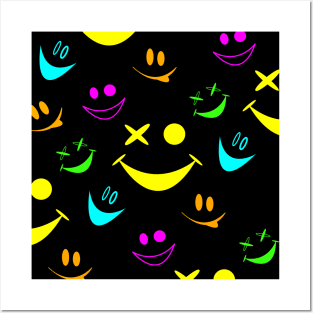 Neon Smiles: Radiate Positivity No 2 Posters and Art